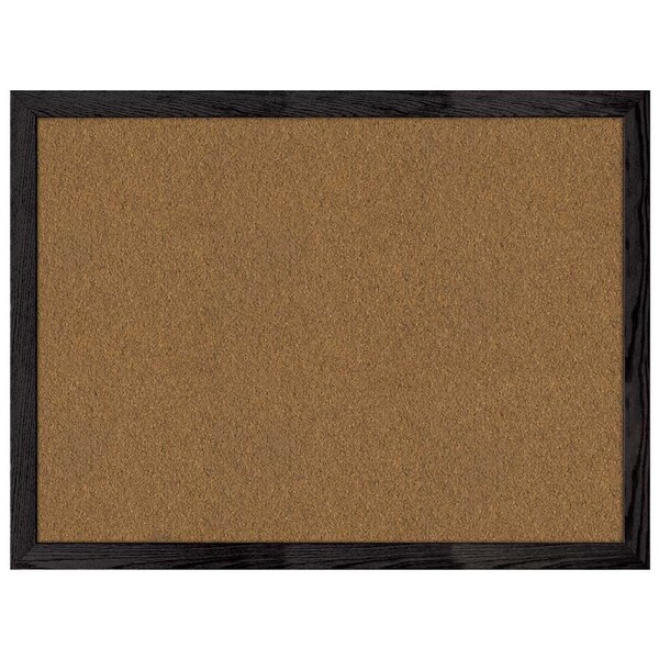 Combo Board, 18"x24", Black Frame/Black Porcelain & Rubber